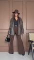 "GRACE LINE VS9006" fabric trousers - choco